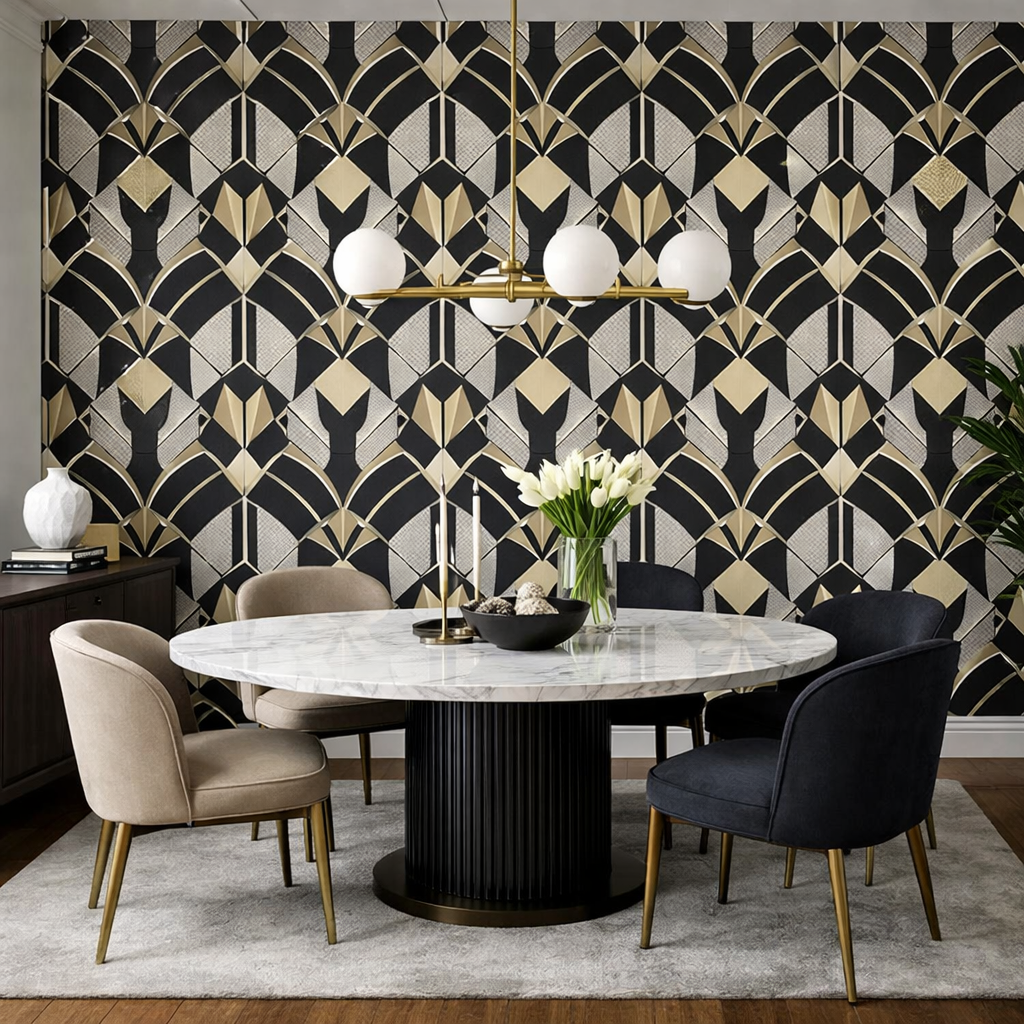 Modern dining room wallpaper
